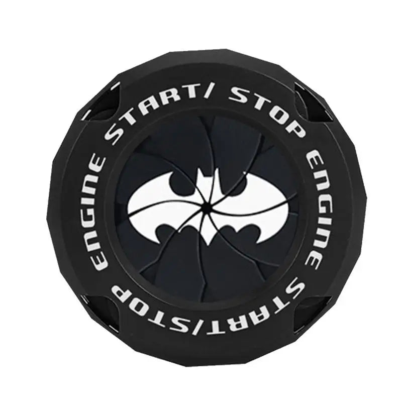 Bat Design Push Start Button Cover – Universal Car Engine Start/Stop Protective Ignition Button Cap Accessory