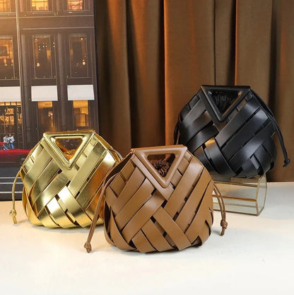 Women’s Vegan Leather Woven Tote Bag – Fashion Top Handle Crossbody Shoulder Handbag, Trendy 2025 Everyday Purse