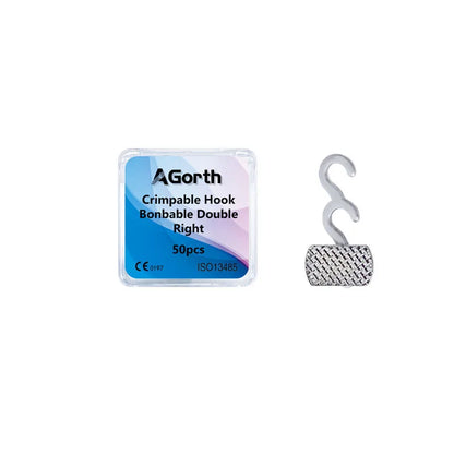50Pcs Orthodontic Crimpable Hooks Set – Bondable Sliding Long & Short Dental Archwire Bracket Hooks Multi-Function Kit