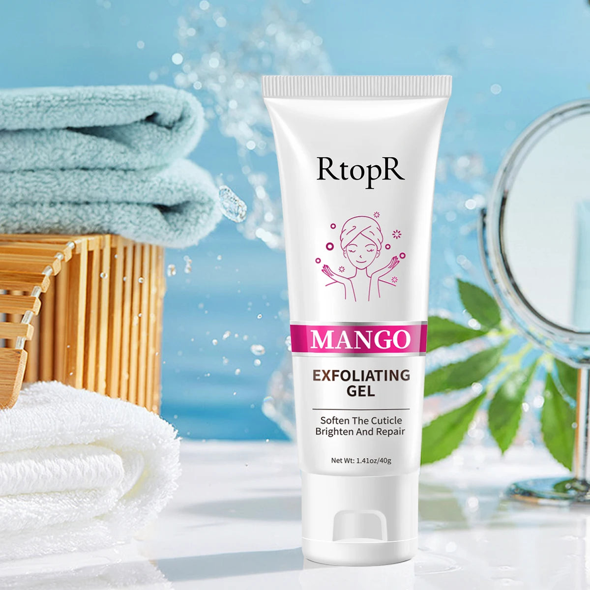Facial Exfoliating Gel – Whitening, Moisturizing & Repairing Face Scrub Cleanser for Acne and Blackhead Removal Skincare