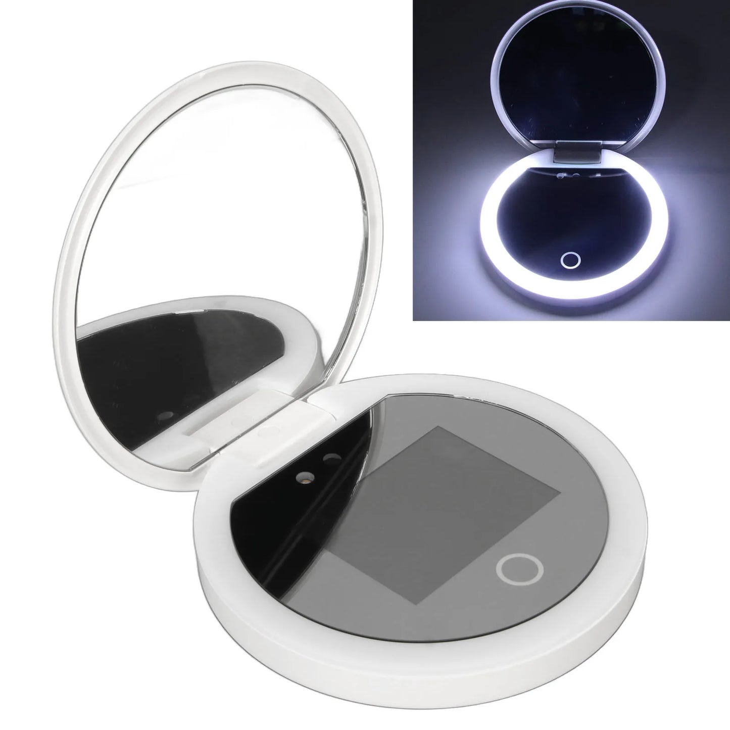 UV Mirror Sunscreen Testing Camera – 2X Magnification, 3.5in Pocket Size for Travel Makeup & Skin Protection