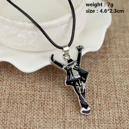 Michael Jackson BAD Pendant Necklace - Classic Rock and Roll Music Fan Jewelry Gift for Men and Women