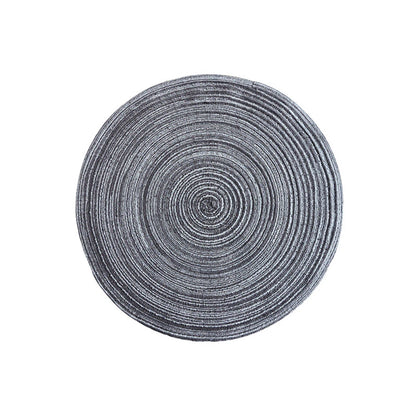 4pcs Round Woven Ramie Table Mats – Non-Slip Placemats for Dining, Bowls, Cups, and Kitchen Use