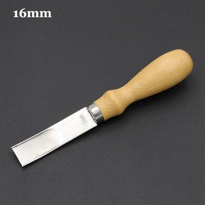 4mm-16mm Leather Edge Beveler Knife – Practical Skiving & Trimming Tool with Wood Handle for DIY Leathercraft
