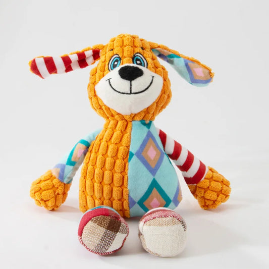 Pet Plush Puzzle Toy – Interactive Squeaky Chew Toy for Cats & Dogs, Bite-Resistant Teeth Cleaning Animal Toy, Pet Supplies