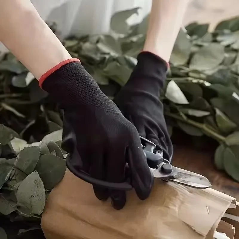 10 Pairs Safety Work Gloves - Anti-Slip, Wear-Resistant ESD Protection for Gardening & Woodworking
