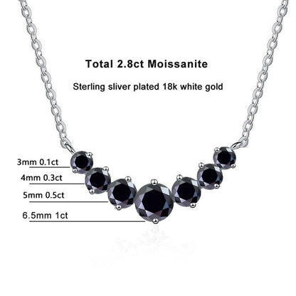 JoyceJelly Moissanite Necklace for Women - GRA Certified, 925 Sterling Silver, 18k White Gold Wedding Jewelry