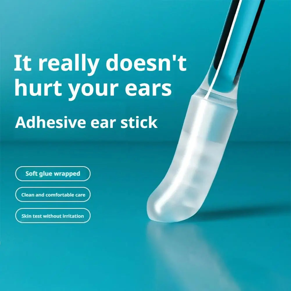 24-Piece Sticky Ear Cleaner Set – Soft Silicone Adhesive Ear Picks for Convenient Earwax Removal