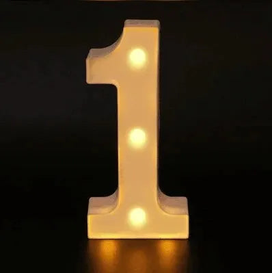 Luminous LED Number & Letter Lamp – Alphabet Decorative Night Light for Home, Wedding, Birthday & Party Decoration