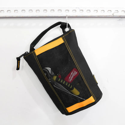 MELOTOUGH Canvas Tool Pouch | 2-Pack Zipper Bags with Mesh Window & Hanging Grommets