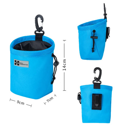 Portable Dog Training Treat Bag - Small Combination Waist Pouch for Puppy Snacks, Leash Walks & Outdoor Pet Training