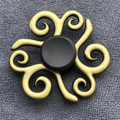 Bronze Metal Alloy Fidget Spinner R188 – Silent Hand Gyro Stress Relief Toy for Kids & Adults