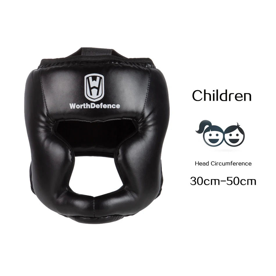 WOSWEIR Kickboxing Helmet – PU Protective Gear for Karate, Muay Thai, MMA, Sanda & Boxing – Adult & Kid Training Equipment