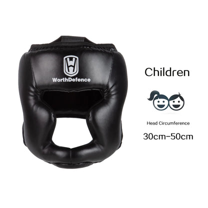 WOSWEIR Kickboxing Helmet – PU Protective Gear for Karate, Muay Thai, MMA, Sanda & Boxing – Adult & Kid Training Equipment