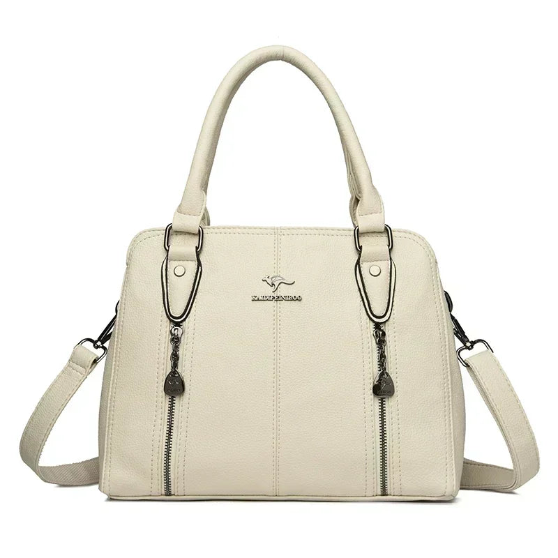 Luxury Women’s Leather Casual Tote Bag – High Quality Large Shoulder & Crossbody Handbag