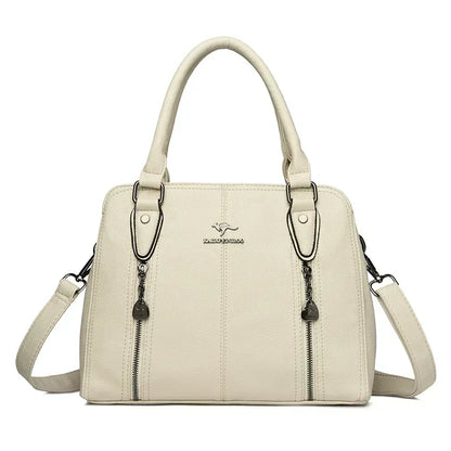 Luxury Women’s Leather Casual Tote Bag – High Quality Large Shoulder & Crossbody Handbag