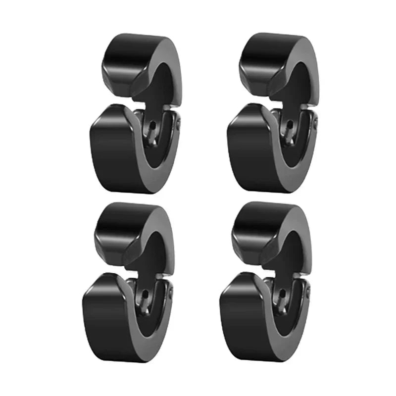 Non-Piercing Hoop Ear Cuff Earrings - Gothic Punk Clip-On Fashion Jewelry for Men & Women