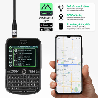 LILYGO T-Deck Plus LoRa Mesh Radio - ESP32-S3 GPS LoRaWAN Pocket Tracker for Meshtastic