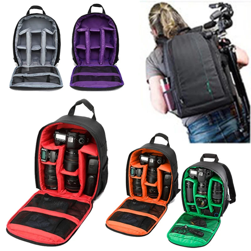 Outdoor Camera Backpack – Waterproof Digital Shoulder Bag for DSLR – Fits Canon, Nikon, Sony – Photo Knapsack Case