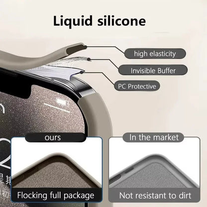 Original Liquid Soft Silicone Magsafe Case — Magnetic Wireless Charging Cover for iPhone 11–16 Pro Max