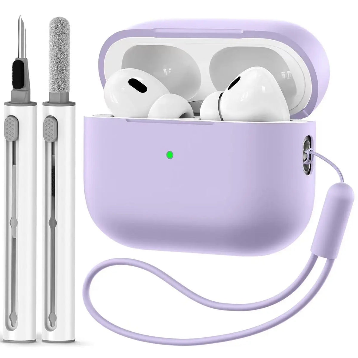 AirPods Pro 2 Silicone Case Cover - Soft Protective Case with Cleaning Kit for Apple AirPods Pro 2nd Generation