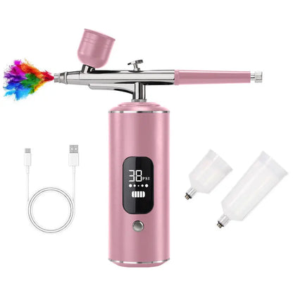 Portable Air Brush with Compressor – Airbrush Pen for Cake Decorating, Crafts & Art Painting
