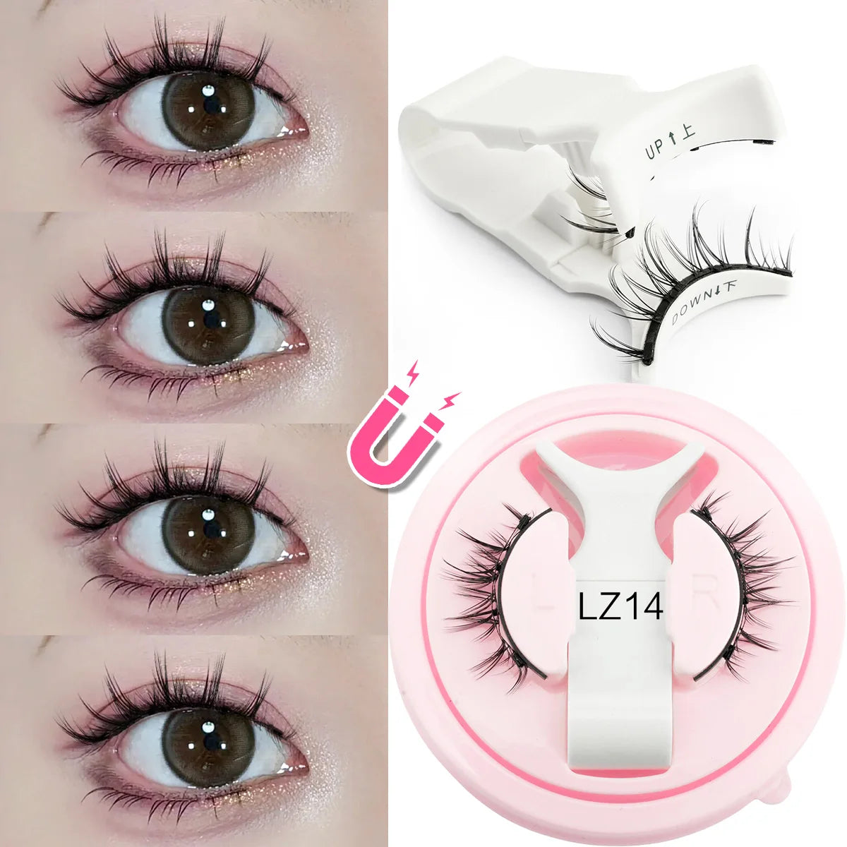 YSDO Magnetic Eyelashes – Reusable 3D Mink Winged False Lashes with Tweezer, No Glue Long-Lasting Makeup Lashes