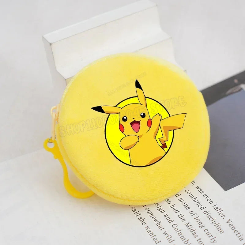 Pokemon Kids Plush Coin Purse — Pikachu, Charmander, Gengar, Squirtle & Charizard Mini Zipper Wallet for Boys & Girls