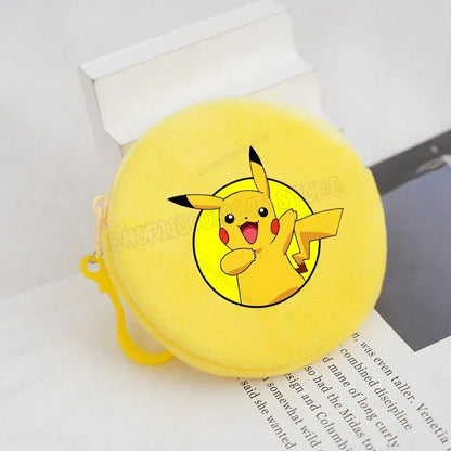 Pokemon Kids Plush Coin Purse — Pikachu, Charmander, Gengar, Squirtle & Charizard Mini Zipper Wallet for Boys & Girls