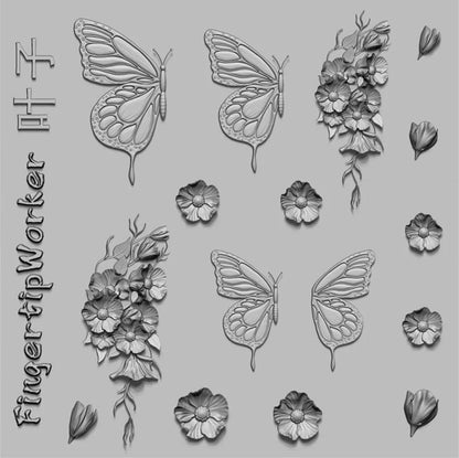 Snake Lolita Bow, Mushroom, Rose, Lotus, Bear 3D Acrylic Nail Mold - DIY Silicone Nail Decorations & Nail Art Products