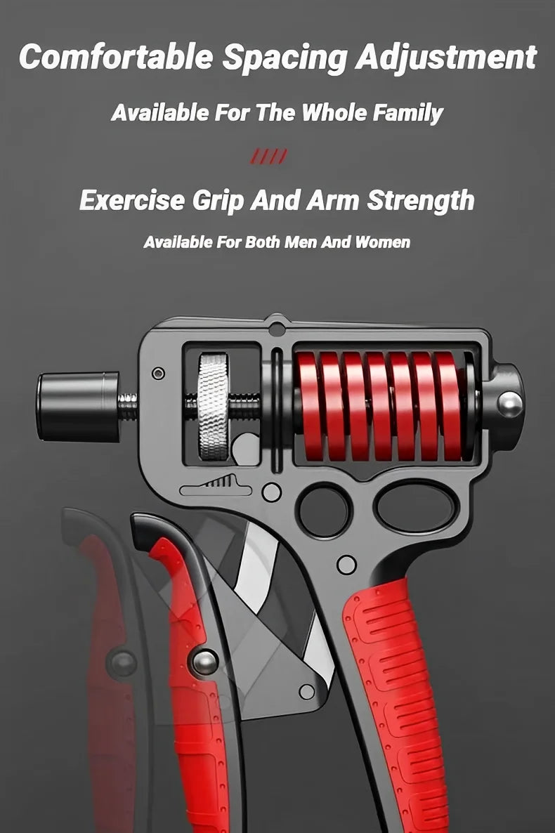 5–165kg Adjustable Hand Grip Strengthener — Heavy-Duty Forearm & Finger Expander (Steel Spring)