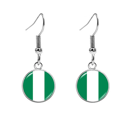 South & North America Flag Earrings - Patriotic Country Pride Drop Dangle Jewelry Gifts for Women