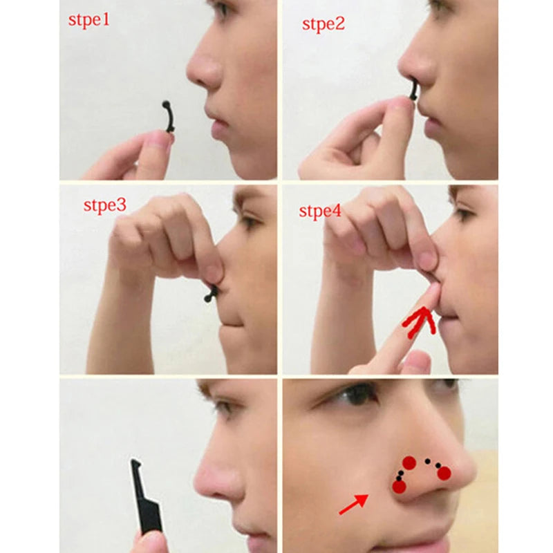 Elevate Your Nose Beauty with a 6-Piece Beauty Nose Up Lifting Set - No Pain Nose Shaping Clips and Massager Tools for Women and Girls in 3 Sizes