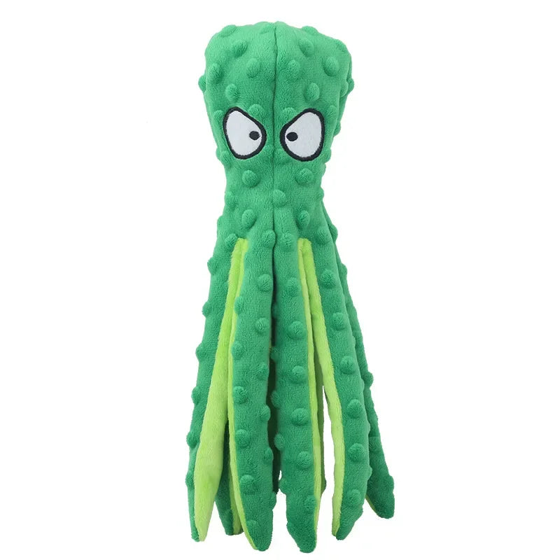 Interactive Plush Octopus Chew Toy – Voice Puzzle Toy for Cats & Dogs, Bite-Resistant & Teeth Cleaning Pet Toy