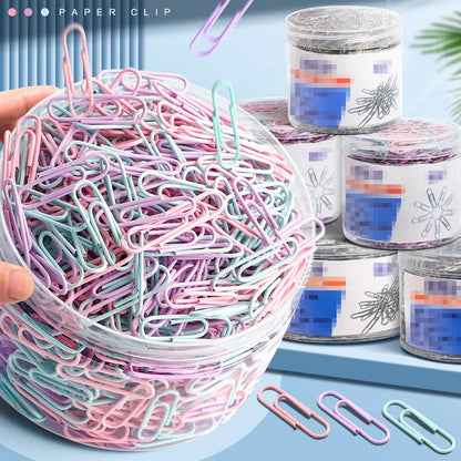 160PCS Color Stainless Steel Paper Clips Set – Large Office File Bookmarks & Organizer Stationery Clips Pack