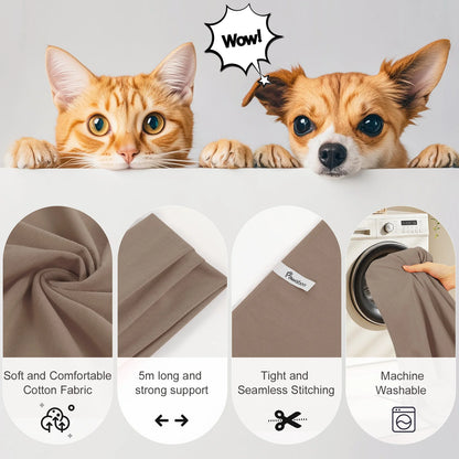 Pawaboo Pet Sling Carrier - Hands-Free Soft Cotton Front Facing Bag for Small Dogs & Cats