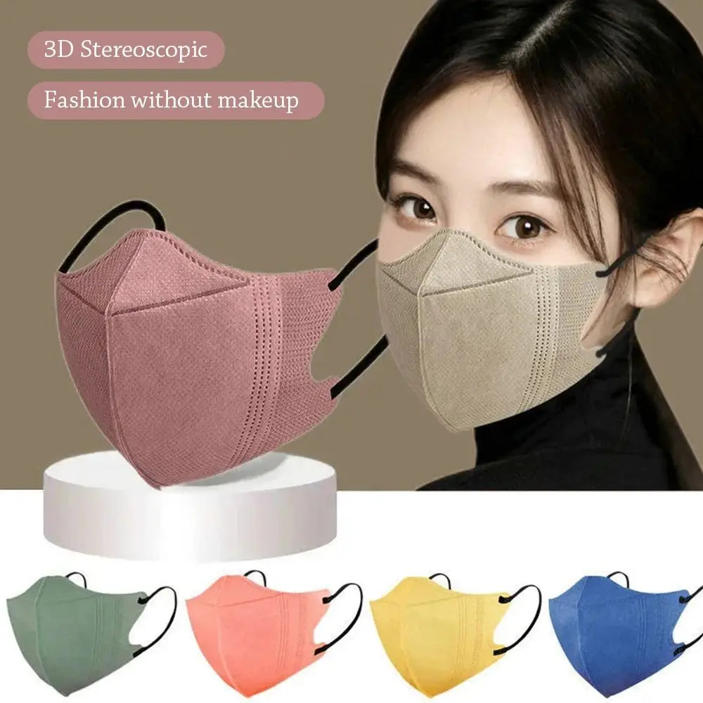 10-Pack Adult Morandi Fish Mask – Summer Slim Edition 3-Layer Approved Respirator Face Masks