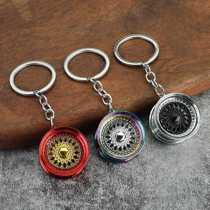 Creative Gear Head Keychain – Speed Gearbox & Turbo Hub Brake Disc Pendant for Car Keys, Shock Absorber Keyring