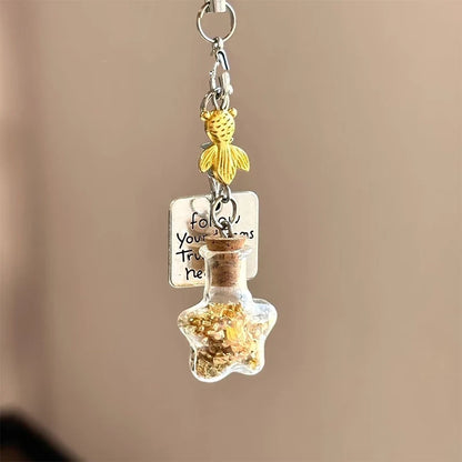 Transparent Wind Chime Keychain – Cute Kawaii Pendant for Mobile, Bag, and Home Decoration