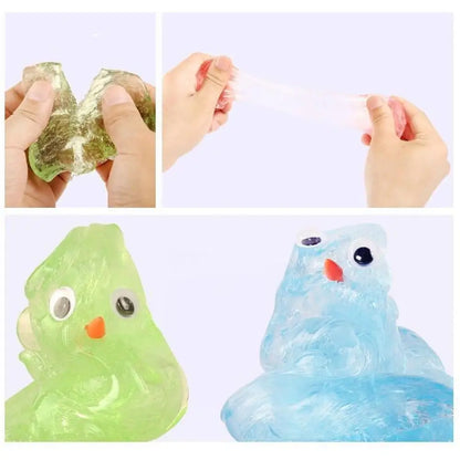 Colorful Non-Newtonian Liquid Stress Relief Toy – Transparent Elastic Modeling Compound, Non-Toxic Creative DIY Craft Putty
