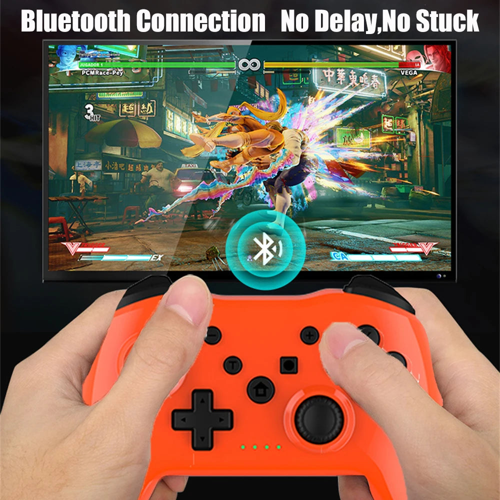 GAMINJA 360° Rocker Wireless Bluetooth Game Controller – Low Latency HD Vibration Gamepad for PC & Nintendo Switch Joystick
