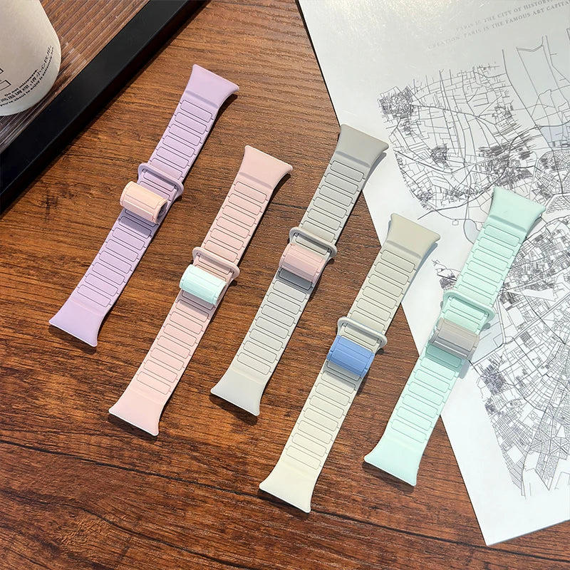 Magnetic Silicone Watch Band - Replacement Wristband for Xiaomi Mi Band 9 Pro & Redmi Watch 4/5