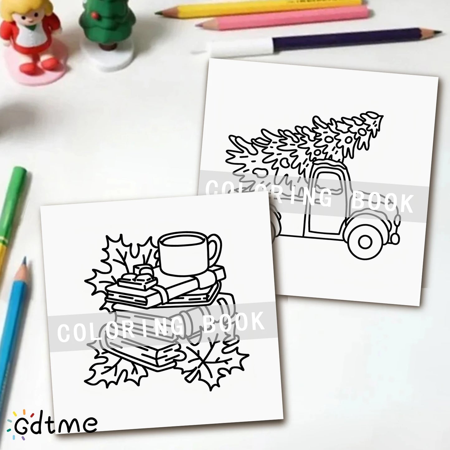 COZY GIRL Christmas Coloring Book – Montessori Educational Drawing & Graffiti Toy for Kids, Perfect Holiday Gift