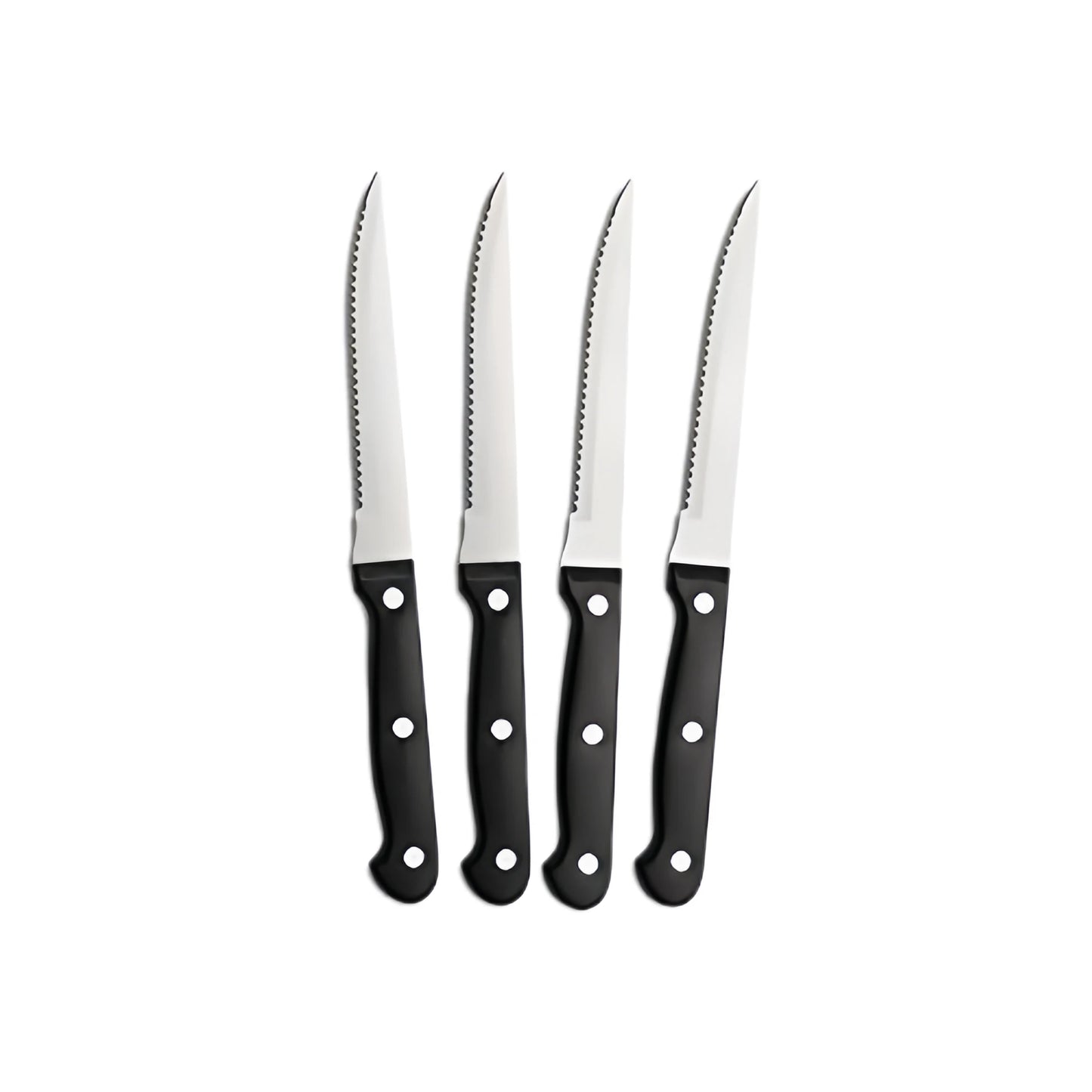 1/4/6/8/12-Pc Steak Knife Set – Full Tang Serrated Stainless Steel Knives for Beef, Bread & Restaurant Table Dinner Use
