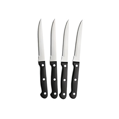1/4/6/8/12-Pc Steak Knife Set – Full Tang Serrated Stainless Steel Knives for Beef, Bread & Restaurant Table Dinner Use