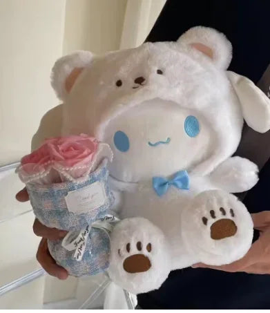 25cm Kawaii Sanrio Plush Toy – Kuromi & Jade Dog Stuffed Doll Gift for Kids