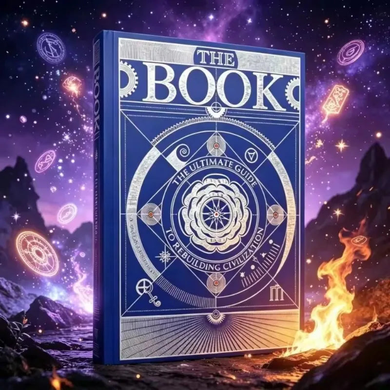 Blue Mysterious Symbol Book - Occult Civilization Guide Hardcover Desktop Collectible Gift for Book Lovers