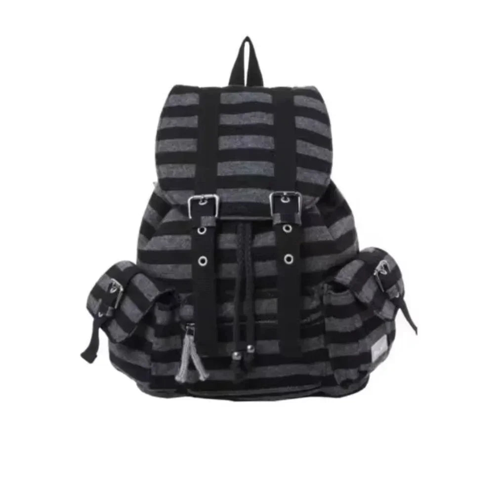 High-Quality Korean Unisex Backpack – Drawstring Design Soft Tote Bookbag with Large Capacity