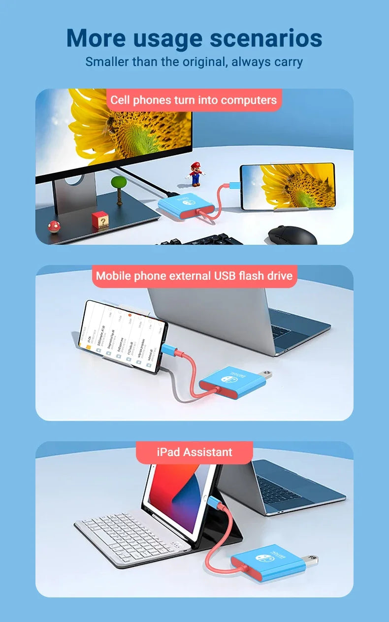 Switch Portable Type-C Docking Station – HDMI & USB 3.0 Hub, Compact Travel & Gaming Adapter