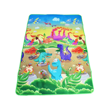 Double-Sided Baby Play Mat - Soft Animal-Themed Educational Rug for Toddler Crawling, Floor Play, and Sensory Activities